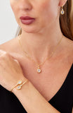 14kt Gold Plated Bezel Set Birthstone Necklace