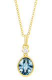 14kt Gold Plated Bezel Set Birthstone Necklace
