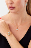 14kt Gold Plated Bezel Set Birthstone Earrings