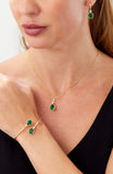 14kt Gold Plated Bezel Set Birthstone Necklace