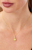 14kt Gold Plated Bezel Set Birthstone Necklace