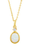 14kt Gold Plated Bezel Set Birthstone Necklace