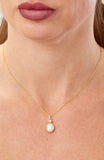 14kt Gold Plated Bezel Set Birthstone Necklace