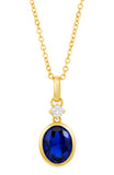 14kt Gold Plated Bezel Set Birthstone Necklace