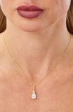 14kt Gold Plated Pear Shape Birthstone Necklace