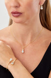 14kt Gold Plated Pear Shape Birthstone Earrings