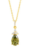 14kt Gold Plated Pear Shape Birthstone Necklace