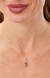 14kt Gold Plated Pear Shape Birthstone Necklace