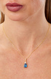 14kt Gold Plated Pear Shape Birthstone Necklace