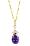 14kt Gold Plated Pear Shape Birthstone Necklace