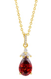14kt Gold Plated Pear Shape Birthstone Necklace
