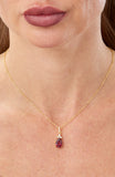 14kt Gold Plated Pear Shape Birthstone Necklace