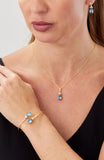 14kt Gold Plated Pear Shape Birthstone Necklace