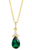14kt Gold Plated Pear Shape Birthstone Necklace