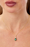 14kt Gold Plated Pear Shape Birthstone Necklace