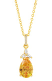14kt Gold Plated Pear Shape Birthstone Necklace