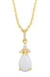 14kt Gold Plated Pear Shape Birthstone Necklace