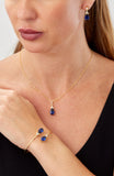 14kt Gold Plated Pear Shape Birthstone Necklace