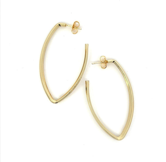 18k Gold Plated V-Shape Geometric Drop Earrings
