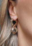 18K Gold Plated Italian Infinity Drop Earrings