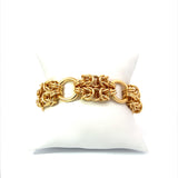 18KT Gold Plated Double Row Byzantine Bracelet