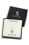 10K Solid White Gold 1 Carat TW Moissanite Solitaire Pendant with Chain