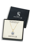 10K Solid Yellow Gold 1 Carat TW Moissanite Solitaire Pendant with Chain