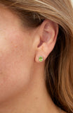 Sterling Silver 1.75Tcw Genuine Peridot Stud Earrings