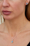 Sterling Silver 1.35Tcw Swiss Blue Topaz Pendant Necklace