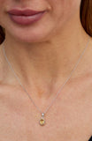 Sterling Silver 1.10Tcw Genuine Citrine Pendant Necklace