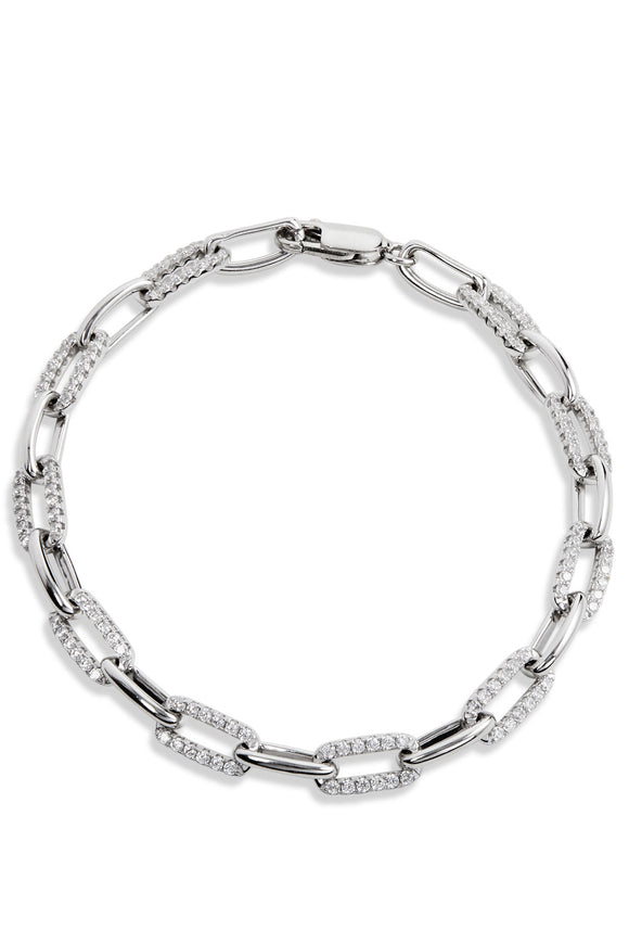 Sterling Silver Micro Crystal Pavé Bracelet