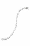Prong Set Heart CZ Tennis Bracelet in Sterling Silver