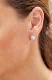 Sterling Silver Moissanite Starburst Halo Stud Earrings Approx. 2.00 Carat TW