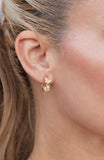 Butterfly Pave CZ Hoops in Sterling Silver and Gold Plated