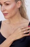 Moi et Toi Round and Pear CZ Stud Earrings in Sterling Silver and Gold Plated