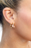 Gold over Sterling Silver Multi CZ Cluster Earrings