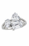 Sterling Silver Multi Shape White CZ Ring