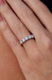 Sterling Silver White CZ Band Ring