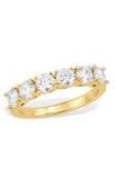 Gold Plated over Sterling Silver White CZ Band Ring