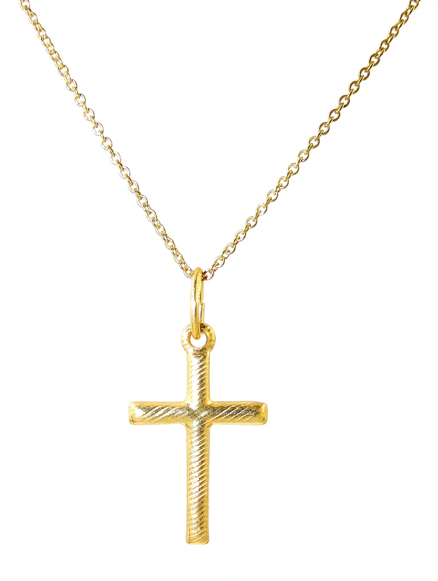 Italian Gold Men's Crucifix Necklace Charm in 14K Two-Tone Gold | Peoples  Jewellers