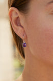 SS 925 Amethyst  2.50 carat  French Wire Earrings