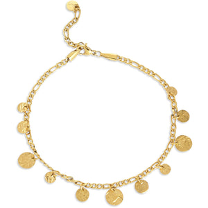 18K Gold Plated Coin Dangle Anklet