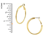 Gold Plated Double Hoop Earrings