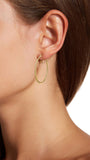 18K Gold Plated Inside Out CZ Hoops