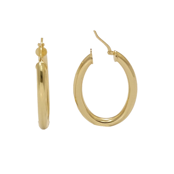 Gold Plated Oval Hoops