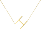 14K Statement XL Initial Letter Necklace