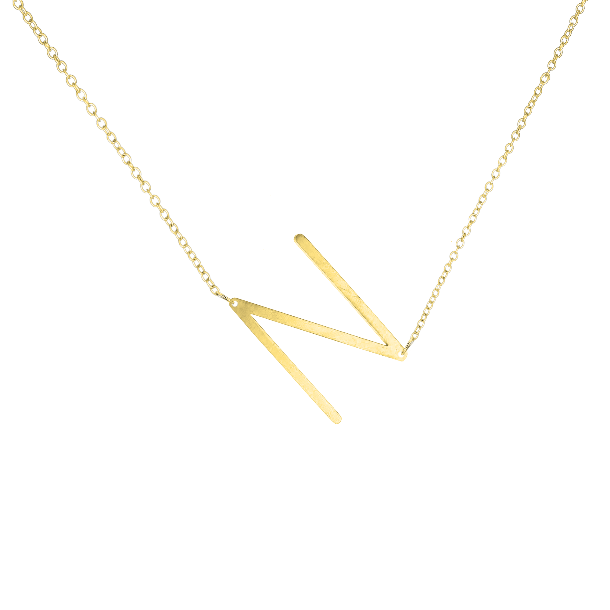 Savvy cie 14k gold plated xl initial online necklace