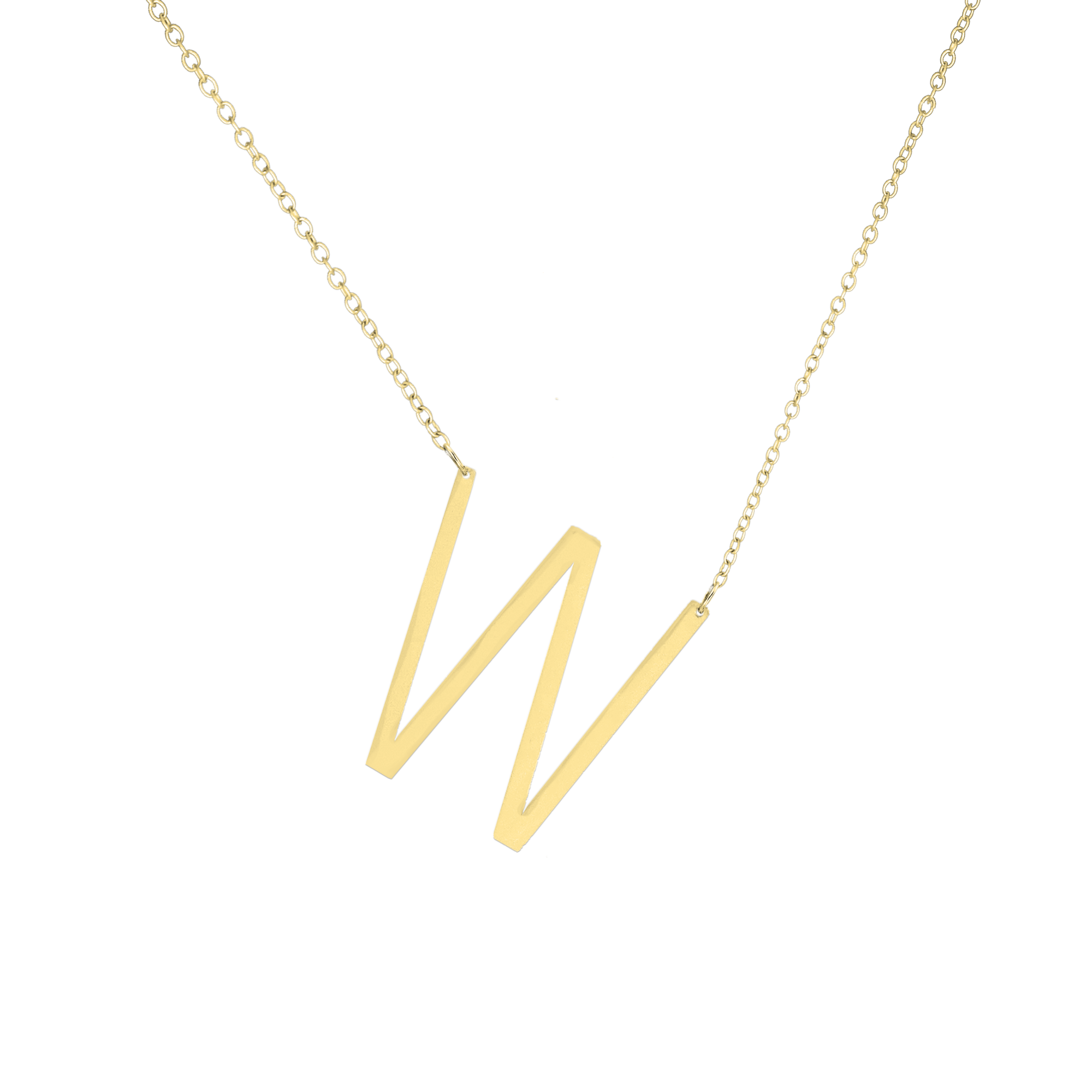 14K Statement XL Initial Letter Necklace Savvy Cie Jewels