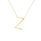 18K Plated Statement Initial Letter Necklace - A - Z