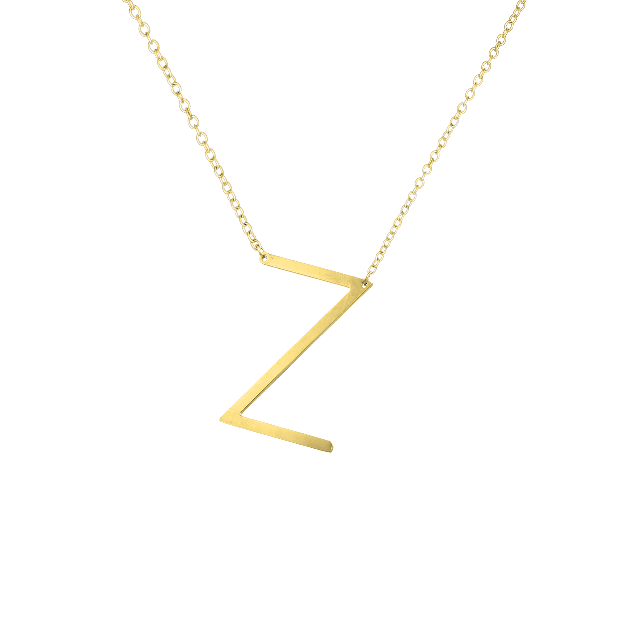 Savvy cie 14k gold plated xl initial online necklace